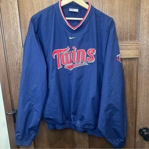 Vintage Nike Twins Pullover Jacket - Blue with Red & White